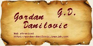Gordan Danilović vizit kartica